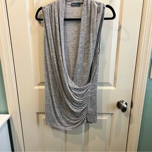 Draped wrap blouse